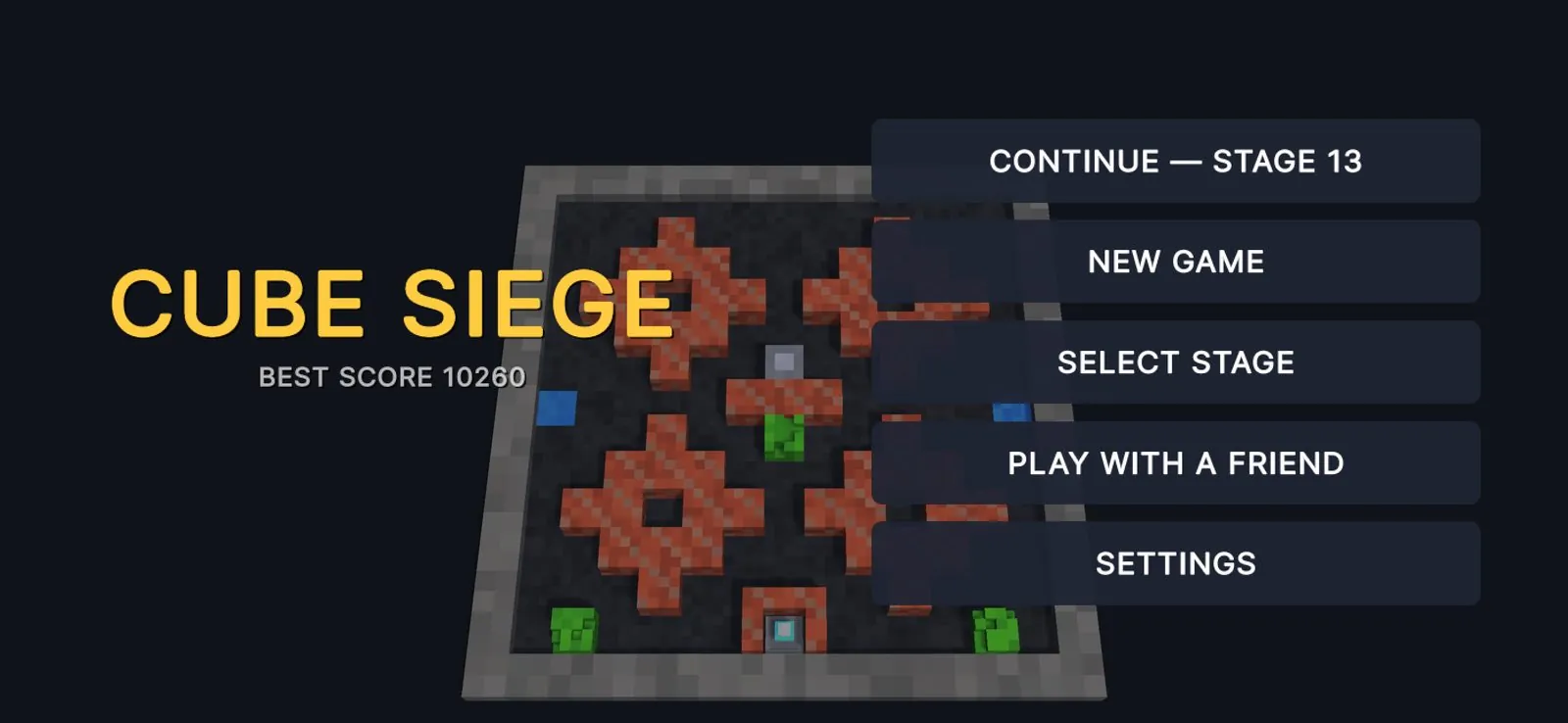 Classic tank battles, built from blocks