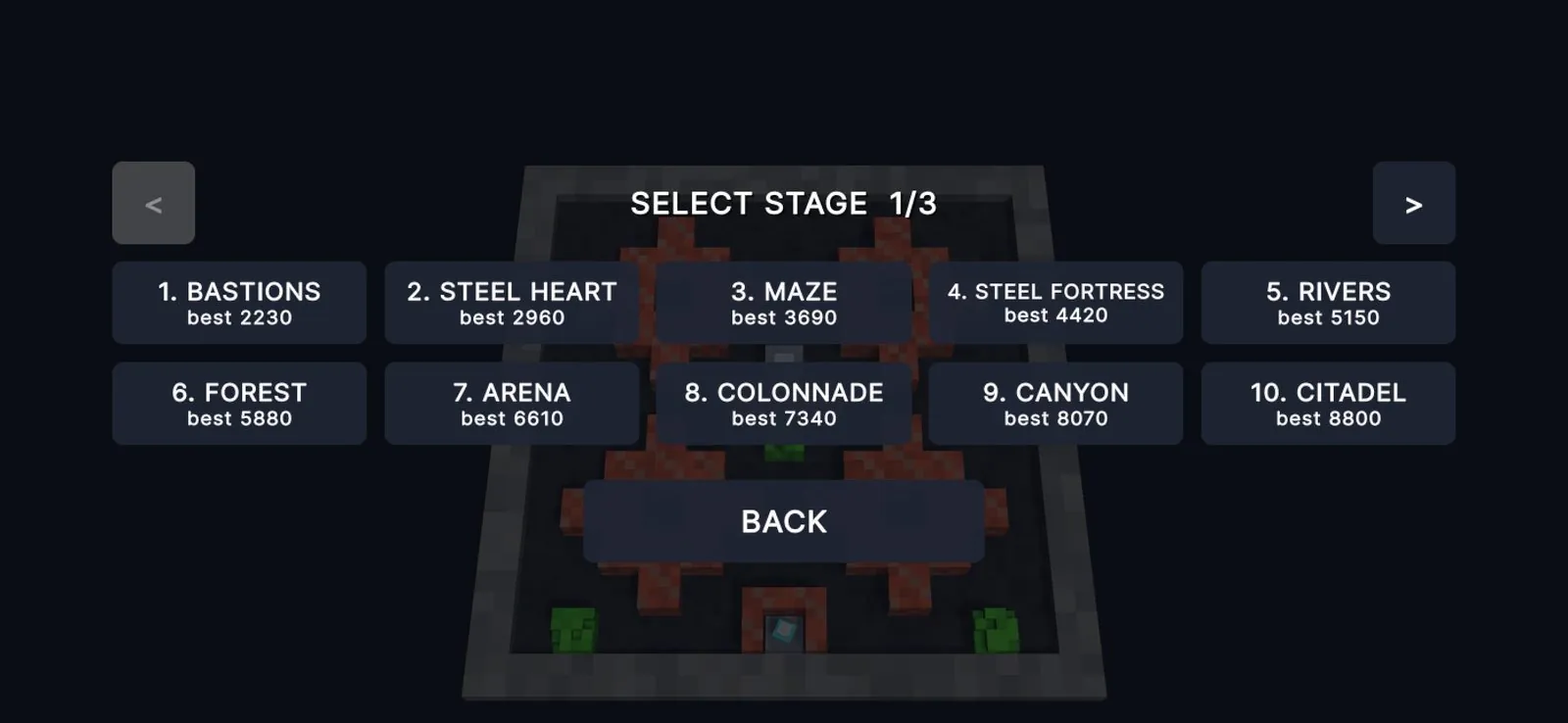 30 hand-crafted stages